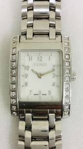 フェンディ　腕時計 ダイヤベゼル　レディース腕時計　075-7000L-431 クォーツ ホワイト文字盤　FENDI orologi 