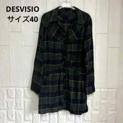 【美品】desvisio レディース チェック柄長袖チュニック