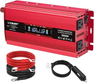 12V 修正波 インバーター 50HZ/60HZ切替 定格出力 1500W 瞬間最大出力（1S）3000W DC12V TO AC105V±5V変換 スマート保護機能付き