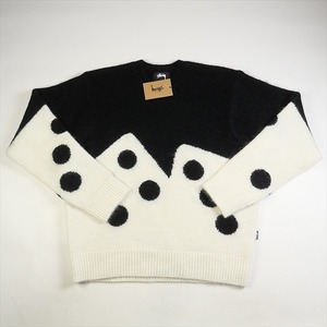 STUSSY ステューシー 23AW DICE FUZZY CREW BLACK ニット 黒 Size 【L】 【新古品・未使用品】 20774260