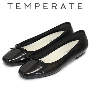 TEMPERATE (テンパレイト) EMMA レインシューズ BLACK TMP018 41-約25.5cm