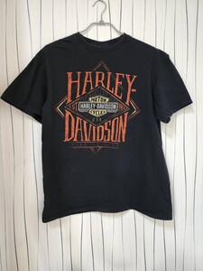 ハーレーダビッドソン Tシャツ サイズL ブラック 古着 モーターサイクル