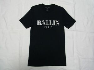 ☆美品・未着用☆ ALEX & CHLOE アレックス・アンド・クロエ BALLIN PARIS Tシャツ sizeS 黒 Made in USA ☆古着 ユニセックス 海外セレブ