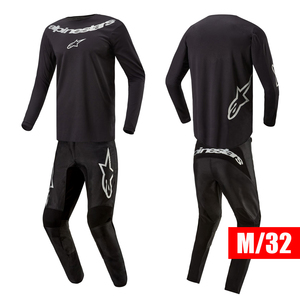 【送料サービス】ALPINESTARS ’24 FLUID グラファイト ジャージパンツセット　ブラックシルバー M/32サイズ