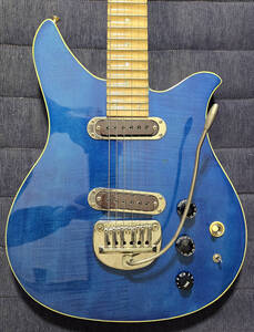 Greco Brawler BW-600 1978 White Repainted to Transparent Blue/Scalloped Maple Neck/Fender TBX/Super Rare!