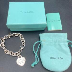 TIFFANY &Co ブレスレット シルバー 925リターントゥ ティファニー　アクセサリー Tiffany 箱付き　巾着付き　(R60606-2)