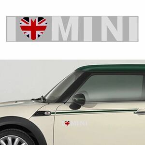 MINI ミニ ステッカー 白 ユニオンジャック フラッグ スポーツ ウィンドウ バンパー フロント リア ロゴ　デカール