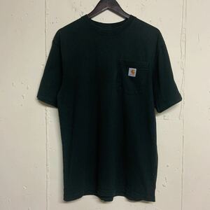 carhartt カーハート ポケットTシャツ 古着黒色ブラックメンズＭ