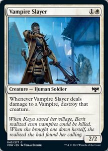 MTG ■白/英語版■ 《吸血鬼の討伐者/Vampire Slayer》★FOIL★ イニストラード:真紅の契り VOW