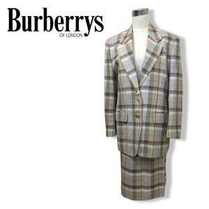 ★バーバリー BURBERYS★レディース スカート スーツ セットアップ チェック柄 size 11AR 9AR 管:C:7