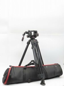 ■□【良品】Manfrotto 546B/504HD プロビデオ三脚 フルードビデオ三脚 セット マンフロット ケース付□■026949007m□■