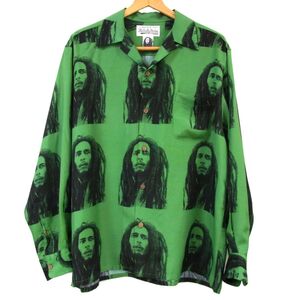 22AW 定価38,500円◆WACKO MARIA×BOB MARLEY ハワイアンシャツ 長袖 アロハ HAWAIIAN SHIRT L/S TYPE-2 ボブマーリー柄 ワコマリア メンズ