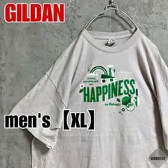 a184【GILDAN】プリントＴシャツ【メンズXL】ライトグレー