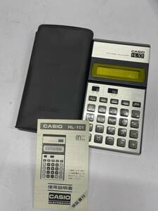 ★コレクター必見 通電確認済 Casio HL-101 カシオ 電卓 昭和レトロ 計算機 コンパクト コレクション M993