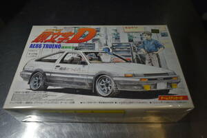 Qo605 Aoshima 1:32 Initial D AE86 Trueno w team sticker 頭文字D AE86トレノ 前期型 GT APEX 藤原拓海 チームステッカー付 未開封 *60