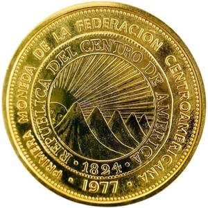 ニカラグア金貨 1977年 21.6金 16g イエローゴールド コイン GOLD コレクション 美品