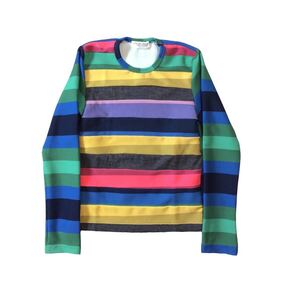 美品 robe de chambre COMME des GARCONS ローブドシャンブル コムデギャルソン AD2000 ボーダー 長袖 Tシャツ カットソー トップス　 (ma)