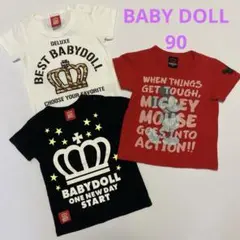 ☆BABY DOLL/ベビードール☆90㎝☆半袖Tシャツ 3枚セット