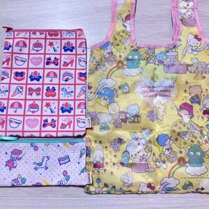 サンリオ エコバック シモジマ ポーチ ガチャ レトロ ファンシー sanrio ハンギョドン キキララ キティ タキシードサム チアリーチャム