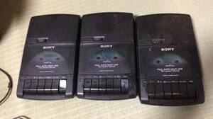 SONYカセットレコーダーCASSETTE CORDER TCM-939アンティークSR(M852）3個セットで充電器が1個しかないです