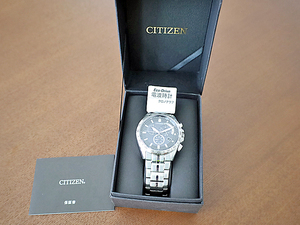 CITIZEN シチズン　エコ・ドライブ電波時計 クロノグラフモデル　E610-SO74321