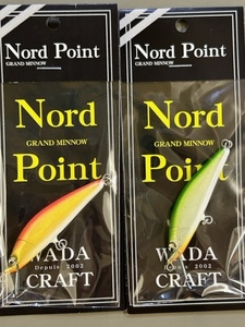 処分◆トラウト◆ハンドメイド◆ワダクラフト◆Ｎｏｒｄ Ｐｏｉｎｔミノー　２ヶセット②◆定価￥3597円(税込)◆25％OFF