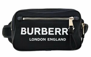 未使用品！BURBERRY【バーバリー】8021089 ロゴプリント クロスボディバッグ ベルトバッグ （4527）