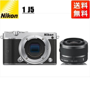 ニコン Nikon J5 シルバーボディ 10-30mm ブラック レンズセット ミラーレス一眼 カメラ 中古