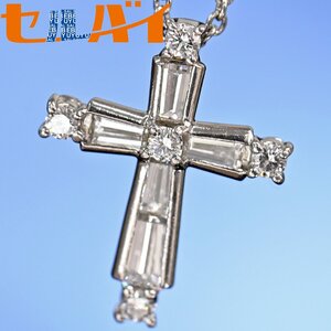 本物 美品 サザンクロス 1.16ct ダイヤモンド クロス プラチナ ペンダント ネックレス 純正チェーン セット ハイジュエリー SouthernCross