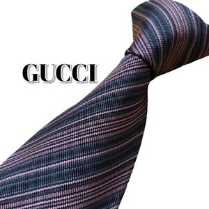 ★GUCCI★　グッチ　ブラウン系　ストライプ　イタリア製