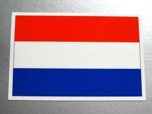 ■_オランダ国旗ステッカー Sサイズ 5x7.5cm 2枚セット即買■Netherlands Flag sticker 屋外耐候耐水シール 車やスーツケースに☆ EU