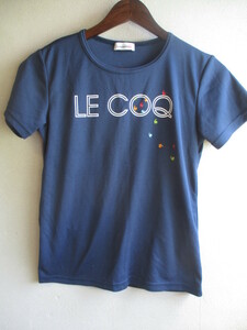 【le coq sportif】 Tシャツ レディース サイズ:Ｌ 色:ネイビー 身丈:56 身幅:36 肩幅:37/CAA