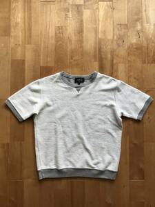 【美品・フランス製】A.P.C. アーペーセー スウェット裏地Tシャツ カットソー レディースSサイズ 半袖Tee リンガー