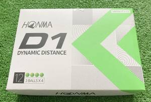 未使用保管品!! 本間 ホンマ D-1 DYNAMIC DISTANCE 1Dz（12ケ）カラー：グリーン ※意外とラフでも見つけ易いカラーで視認性が良いです。