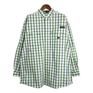 Columbia コロンビア PFG 長袖シャツ アウトドア チェック グリーン (メンズ XL) 中古 古着 R7418