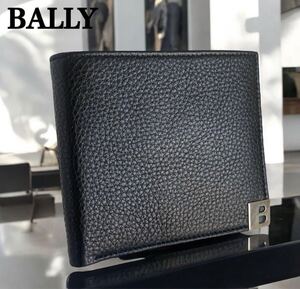 BALLY バリー　二つ折り財布　レザー　黒　極美品