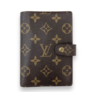 【IT4K2HH5JVQO】美品 LOUIS VUITTON ルイヴィトン 手帳カバー アジェンダPM モノグラム R20005