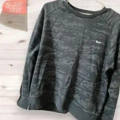 NIKE sweat black  迷彩　カモフラ　ミリタリー　M