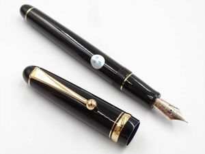 20439f PILOT パイロット 万年筆 CUSTOM74 カスタム74 ブラック×ゴールド ペン先14K 585 カートリッジ式 美品 箱等付属品付