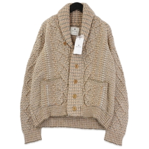 未使用 Snow Peak スノーピーク Alpaca Mixed Knit Cardigan KN-22AU201 アルパカ ミックス ニット ベージュ M タグ付き 70015934