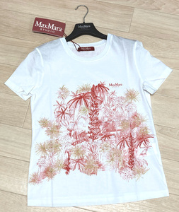 新品61%OFF　マックスマーラ　Max Mara　刺繍デザインＴシャツ　ホワイト　Sサイズ　【送料無料】