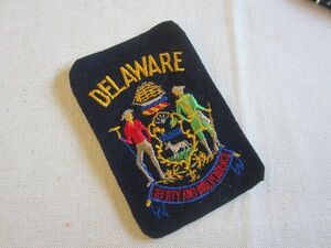 ビンテージ DELAWARE デラウェア 旗 ワッペン/パッチ 企業 USA 古着 アメリカ アメカジ カスタム 旅行 記念 188