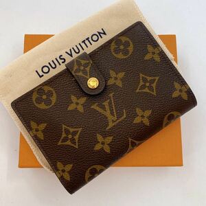 H909 【外観超極美品】ルイヴィトンLOUIS VUITTON ヴィエノワ がま口折り財布 モノグラム　ウォレット メンズ レディース 