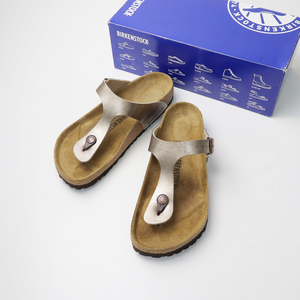 美品 ビルケンシュトック BIRKENSTOCK Gizeh BS ギゼ サンダル 38/グレイスフル トープ 24.5cm レギュラー幅【2400013975896】