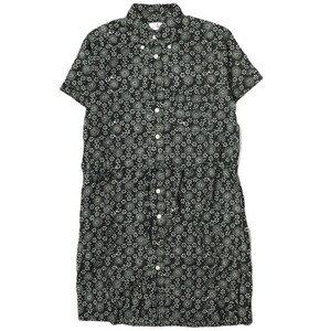 FWK by ENGINEERED GARMENTS エンジニアードガーメンツ アメリカ製 BD SHIRT DRESS ボタンダウンシャツワンピース 1 ブラック 半袖 g18470