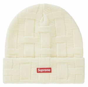 タグ付き未使用　Supreme basket weave beanie シュプリーム ニット帽 Dark Green ビーニー ニットキャップ BOXLOGO ボックスロゴ