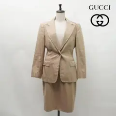 美品 GUCCI セレモニーセットアップスーツ ベージュ サイズ42*MC113