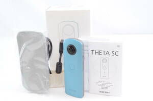 【新品級】リコー RICOH THETA SC (ブルー) 全天球カメラ 360度カメラ＃P0612406010Y