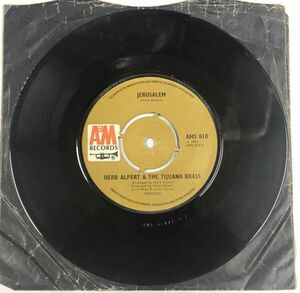 HARB ALPERT&THE TIJUANA BRASS/JERUSALEM、STRIKE UP THE BAND シングルレコード ハーブアルパート ザ・ティファナ・ブラス