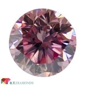 FANCY INTENSE PURPLISH PINK 0.061ct RD/RT2561/CGL